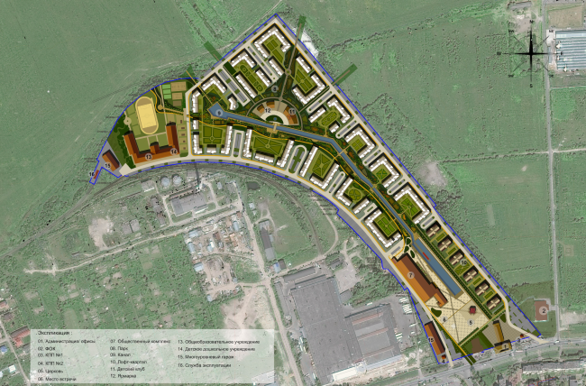 Residential area in Pushkin. Master plan. Project, 2016  Arkhstroydesign ASD