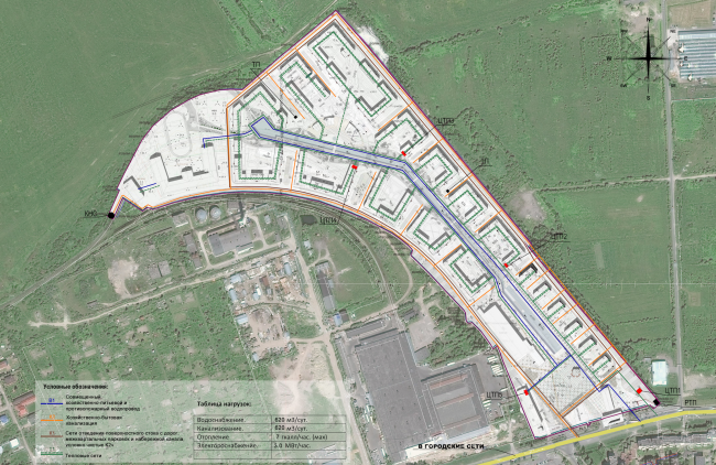 Residential area in Pushkin. �ombined plan of utility networks. Project, 2016 � Arkhstroydesign ASD