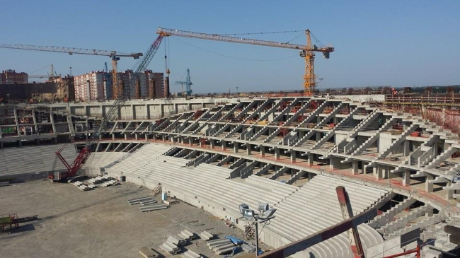 Cтадион ФК «Краснодар» на стадии строительства