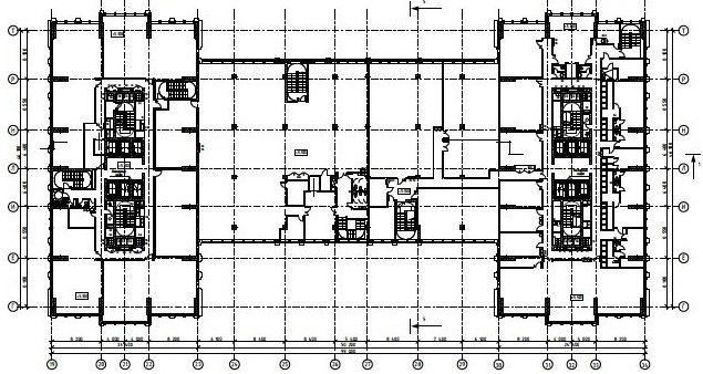Многофункциональный комплекс «Савеловский Сити». Схема планов 2-го и 3-го этажей корпусов С1, С2
