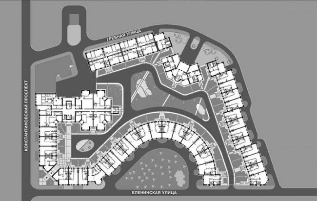 “Green Island” housing complex. Construction, 2000