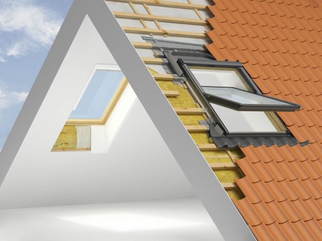 ���������� ���� � ����������� ����� ����������� ������. ���������� ������������� ��������� Velux