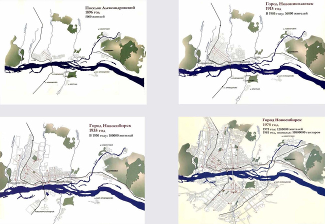 Architectural and planning concept of "Novosibirsk Srena" project. Stages of the master plan. Project, 2016  Arkhstroydesign