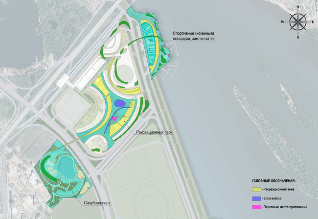 Architectural and planning concept of "Novosibirsk Srena". Theme park areas. Project, 2016 � Arkhstroydesign