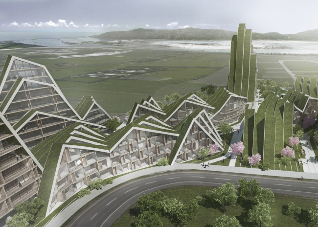 ����� �������� Hualien Residences. ������������ � Jinho Lee/BIG