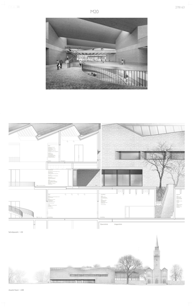 Музей XX века © Bruno Fioretti Marquez Architekten, capatti staubach Landschaftsarchitekten