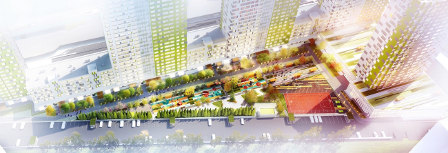 Housing complex "Russia. Five Capitals". Birds-eye view. Project, 2016 � A.Len