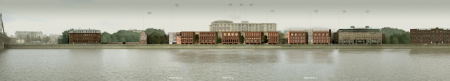 Жилой комплекс и офис на Пречистенской набережной. Фасады (вариант 2). Проект, 2009 © АБ Остоженка