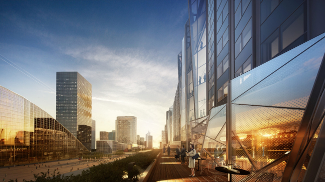 ���������� ������ Hudson Yards (���-����, ���). 
Kohn Pedersen Fox. ����������� ������������� WAF
