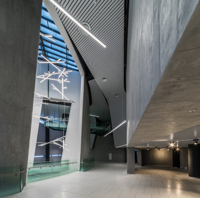 Interior of the entrance lobby and the museum of the sports complex of SKA hockey club. Implementation, 2016  A.Len Architectural Bureau