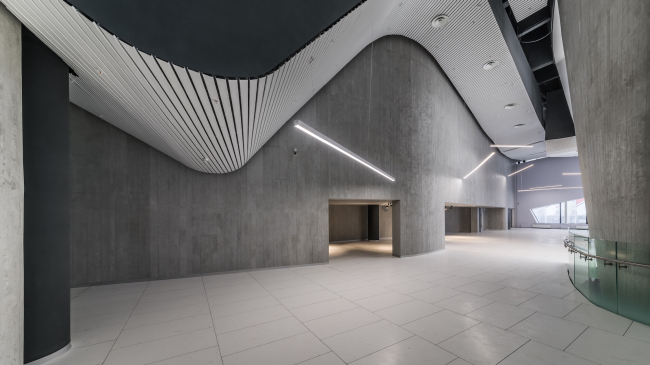 Interior of the entrance lobby and the museum of the sports complex of SKA hockey club. Implementation, 2016 � A.Len Architectural Bureau