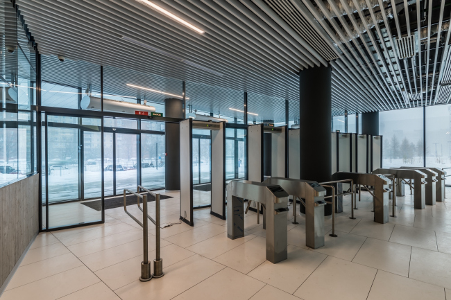 Interior of the entrance lobby and the museum of the sports complex of SKA hockey club. Implementation, 2016 � A.Len Architectural Bureau