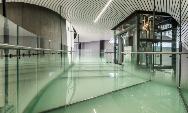 Interior of the entrance lobby and the museum of the sports complex of SKA hockey club. Implementation, 2016 � A.Len Architectural Bureau