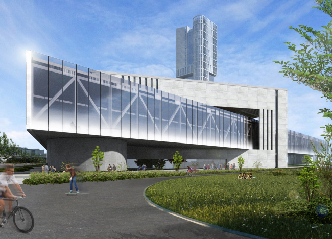Hotel complex and media center in Chelyabinsk. View from the Bratye Kashirinykh Street. Project, 2016 � GrandProjectCity