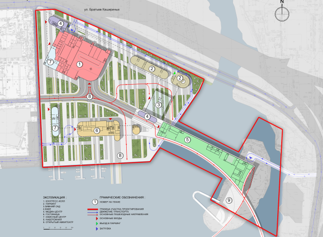 Hotel complex and media center in Chelyabinsk. Master plan. Project, 2016  GrandProjectCity