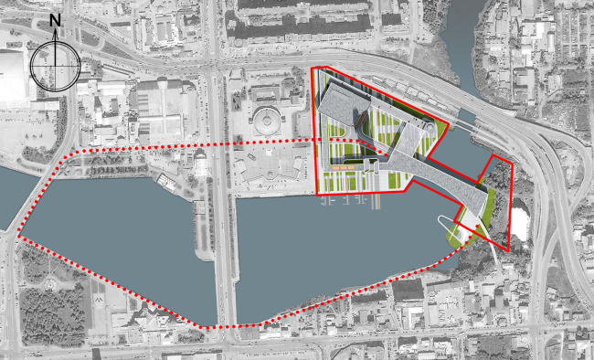 Hotel complex and media center in Chelyabinsk. Location plan. Project, 2016 � GrandProjectCity