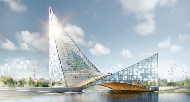 Проект конгресс-центра в Челябинске для конкурса Archchel 2020 © Проектная мастерская «Арена» (Москва) Проект конгресс-центра в Челябинске для конкурса Archchel 2020 © Проектная мастерская «Арена» (Москва)
