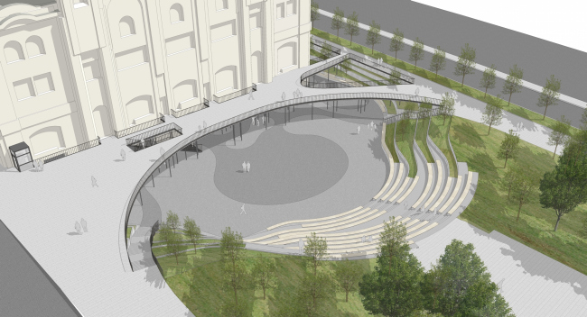 "Museum Park". Organization of the pedestrian zone and the territory adjacent to the Polytechnic Museum. Project, 2016 � Wowhaus