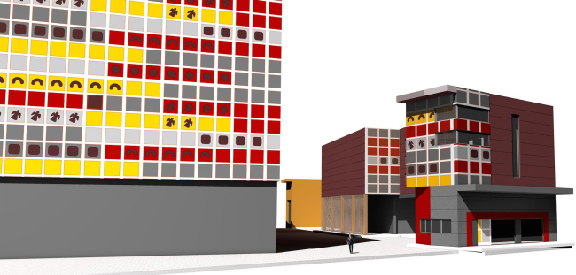 Reconstruction of the bakery and confectionery complex "Prostor". Entrance group. Project, 2015 � Arkhstroydesign