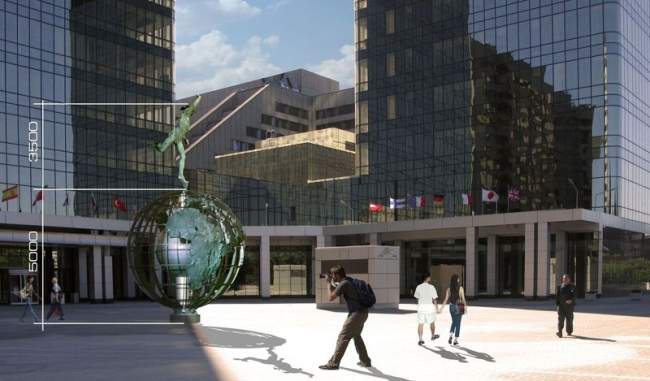 Cкульптурная композиция на площади перед Центром Международной Торговли. Вариант 1  © ГрандПроектСити
