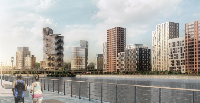 Mixed-use complex on the territory of the Milikrovlya factory. Project, 2015 � Archimatika