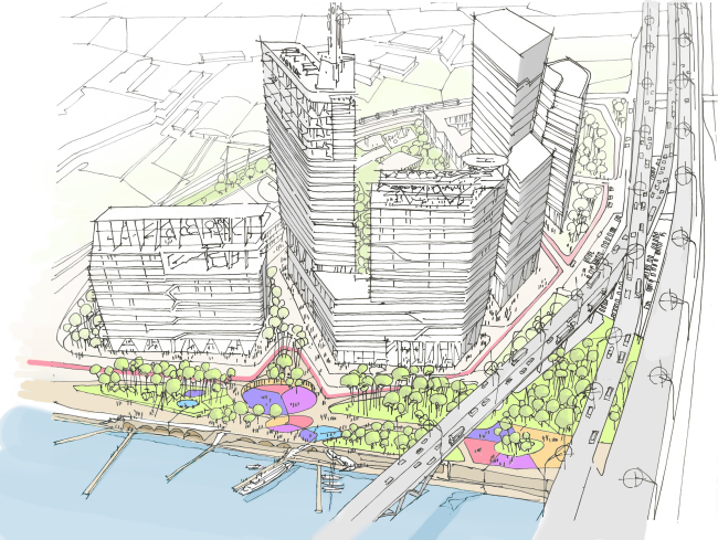 Mixed-use complex on the territory of the Milikrovlya factory. Sketch. Project, 2015 � Archimatika