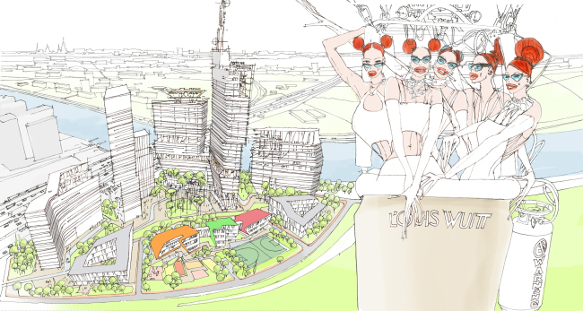 Mixed-use complex on the territory of the Milikrovlya factory. Sketch. Project, 2015 � Archimatika