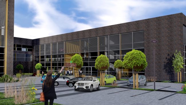 The administrative and office building with a heating boiler-house in the town of Odintsovo. Project, 2015 � Arkhstroydesign