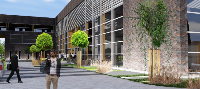 The administrative and office building with a heating boiler-house in the town of Odintsovo. Project, 2015 � Arkhstroydesign