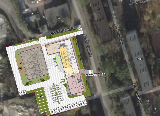 The administrative and office building with a heating boiler-house in the town of Odintsovo. Master plan. Project, 2015 � Arkhstroydesign