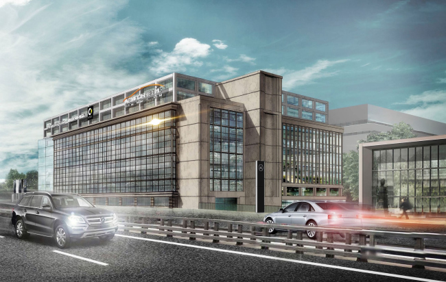 Dealership center of Mercedes-Benz and Audi on the territory of ZIL Plant. Project, 2016 � Kleinewelt Architekten