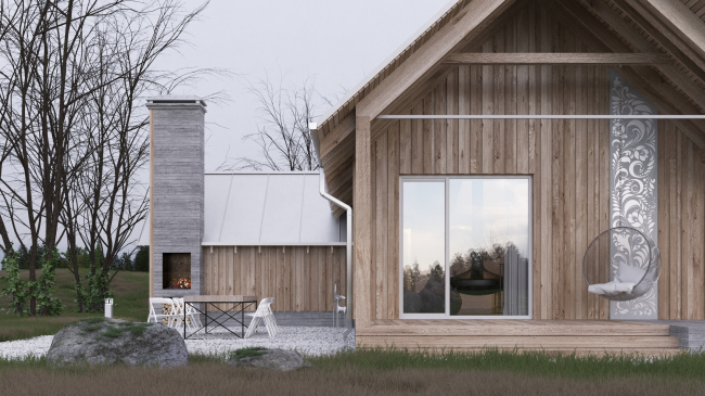 Русский стиль. Флагман. Вид на главный фасад © Ilya Samsonov Architecture & Design