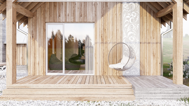 Русский стиль. Флагман, Стандарт. Патио © Ilya Samsonov Architecture & Design
