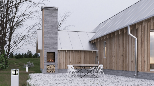 Русский стиль. Флагман, Стандарт. Патио © Ilya Samsonov Architecture & Design