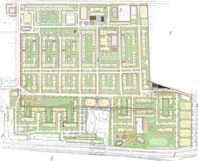 "Comfort Town" residential area. Master plan  Archimatika