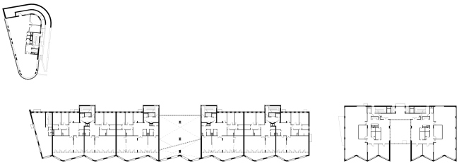 Жилой комплекс и офис на Пречистенской набережной. Общие планы, 2 этаж. Проект, 2005 © Остоженка