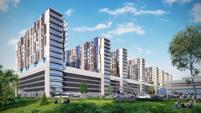 Multifunctional complex in "Park of Legends" on the territory of the former ZIL plant  Olimpproekt Group