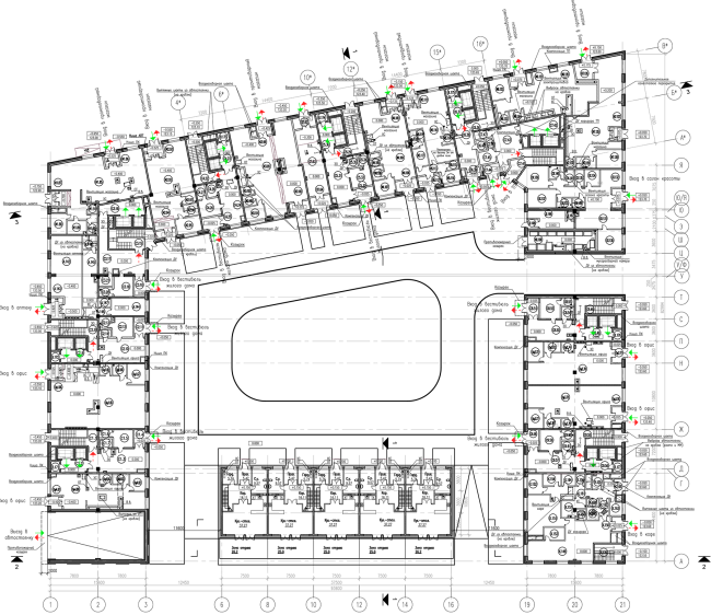 ZilArt residential complex. Plan of the 1st floor  Eugene Gerasimov and Partners