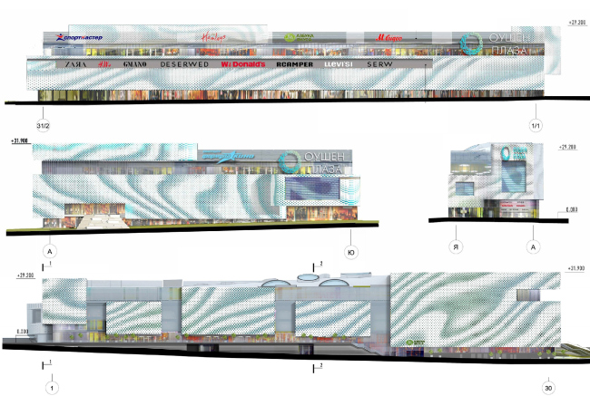 "Oceania" multifunctional center (facade solution) � Asadov Architectural Bureau