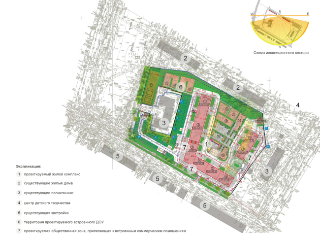 Housing complex at the Mikhailova Street. Location plan  Olimpproekt Group