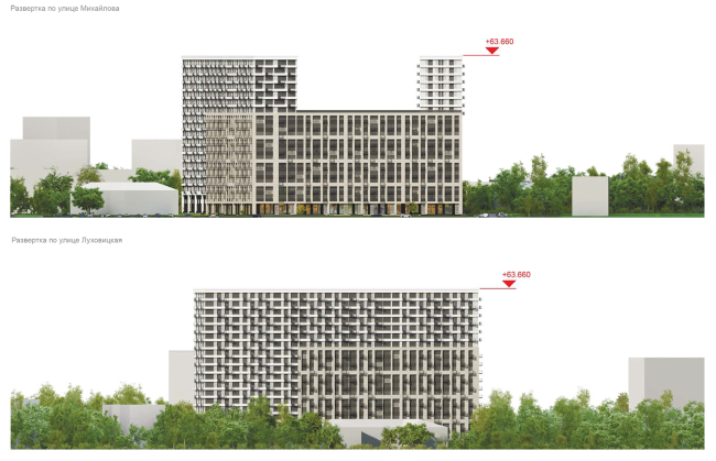 Housing complex at the Mikhailova Street. Development drawings � Olimpproekt Group