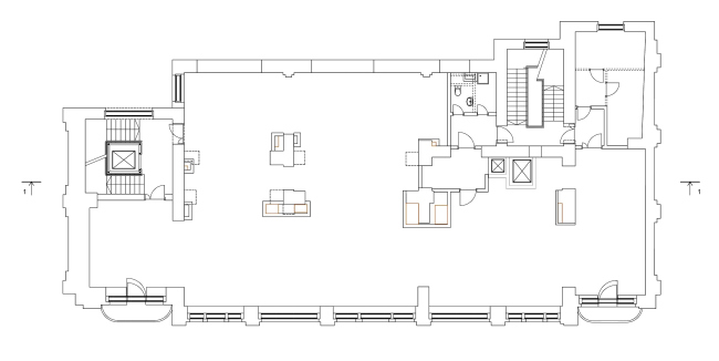 Restoration of the Sytin house. Plan of the 2nd floor at mark +5.107  Ginsburg Architects