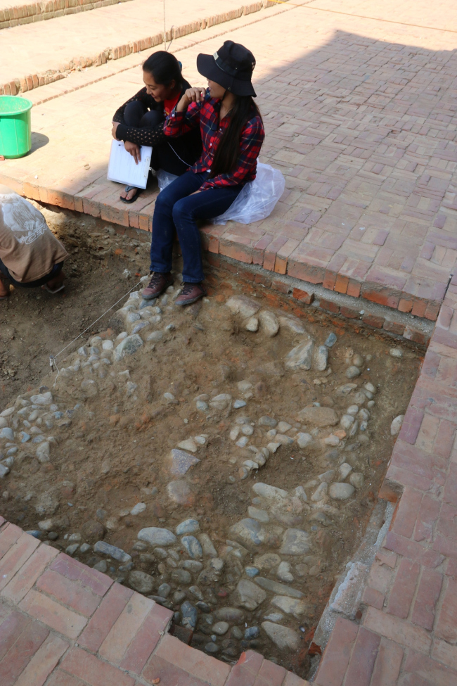Urban Archaeology excavation at Patan Durbar square.  Kai Weise
