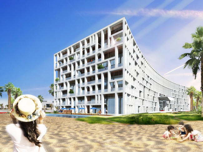 Palm Jumairah Community project. View from the beach � "GrandProjectCity"