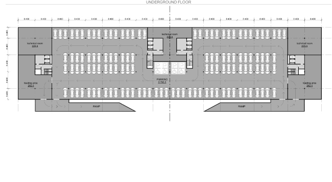 Palm Jumairah Community project. Plan of the underground floor  "GrandProjectCity"