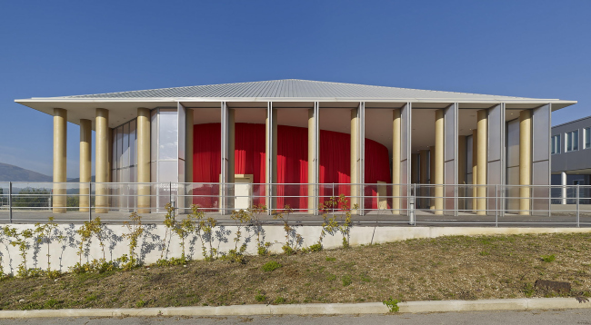 Paper Concert Hall in L'Aquila, Italy, 2011. Photo by Didier Boy de la Tour