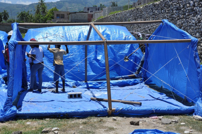 Paper Emergency Shelter for Haiti. 2010. Photo by Alex Martinez