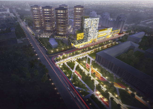 Multifunctional complex "Five Stars". Birds-eye view � A.Len