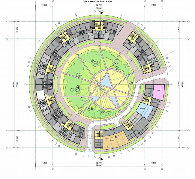 План 2 этажа Дома-кольца