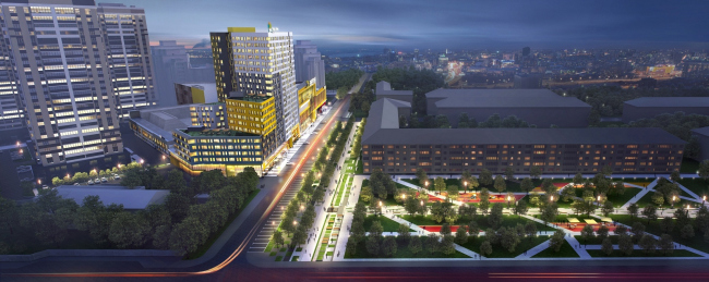 Multifunctional complex "Five Stars". Birds-eye view � A.Len